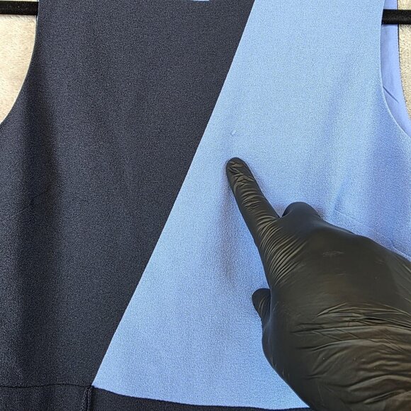 Vince Camuto Jumpsuit Womens 8P Navy Colorblock Wide Leg Sleeveless VC9P0095 - Picture 4 of 16